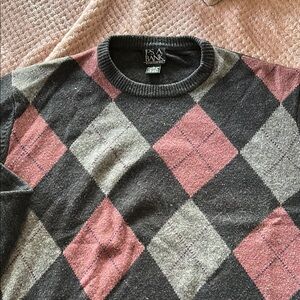 Jos. A. Bank Argyle Sweater - Dark Gray